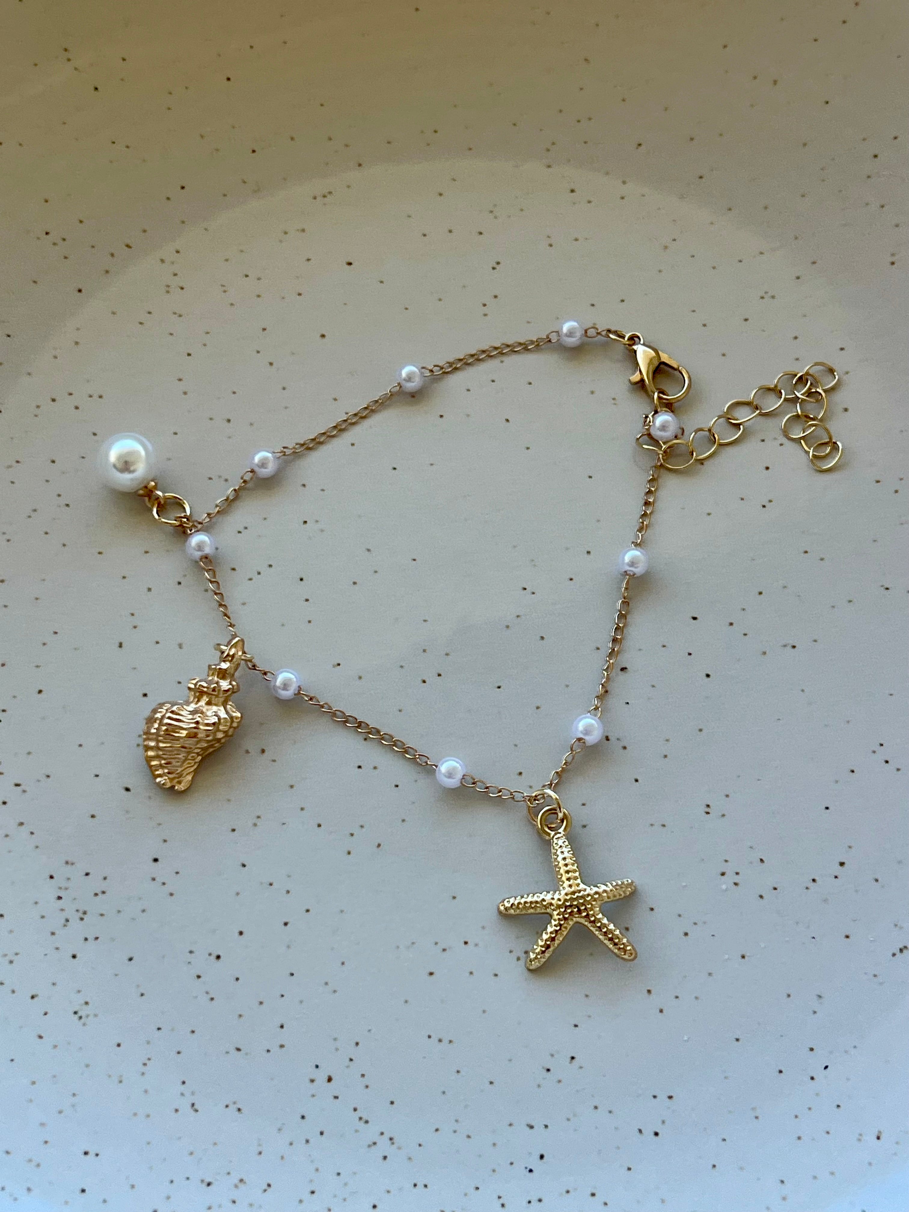 Shelly Pearl Anklet