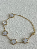 Ellie Clover Bracelet - White